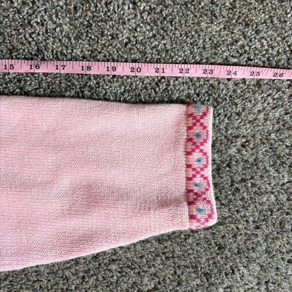 Embroidered Floral Parrot‎ Cardigan Pink Button Up Sweater Quirky Women - Picture 9 of 9